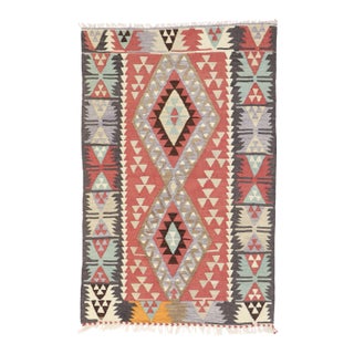 Vintage Persian Shiraz Kilim Rug, 03'02 X 04'10 For Sale