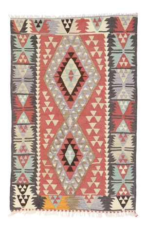 Vintage Persian Shiraz Kilim Rug, 03'02 X 04'10