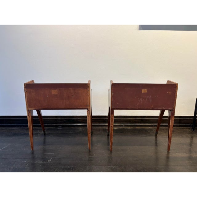 Mid-Century Modern 1960s Italian Dassi MCM Bedroom Nightstand Set, Pair For Sale - Image 3 of 8