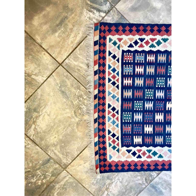 Vintage Wool Kilim Rug with Geometric Comb Pattern, 1970s For Sale - Image 6 of 10