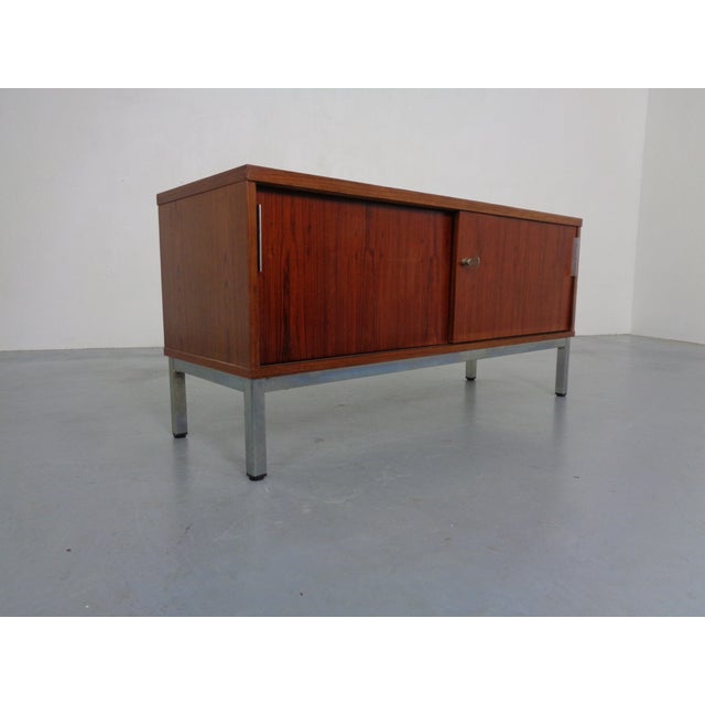 Small Rosewood Office Sideboard with Sliding Doors, Germany, 1960s For Sale - Image 17 of 17