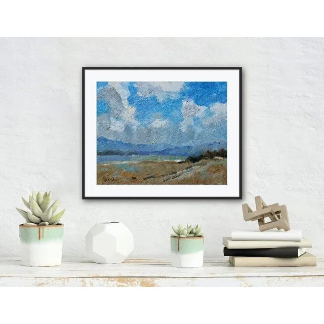 Desert Rain Abstract American Southwest Desert Landscape – Oil Painting For Sale - Image 4 of 7