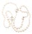Chanel Classic 2 Gold CC White Bead Pearl Necklace For Sale