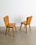 A rare and iconic set of four early swedish mid century wooden dining chairs model "510" in stained pine designed by göran...