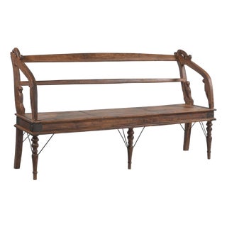 Antique Indian Teakwood Bench For Sale
