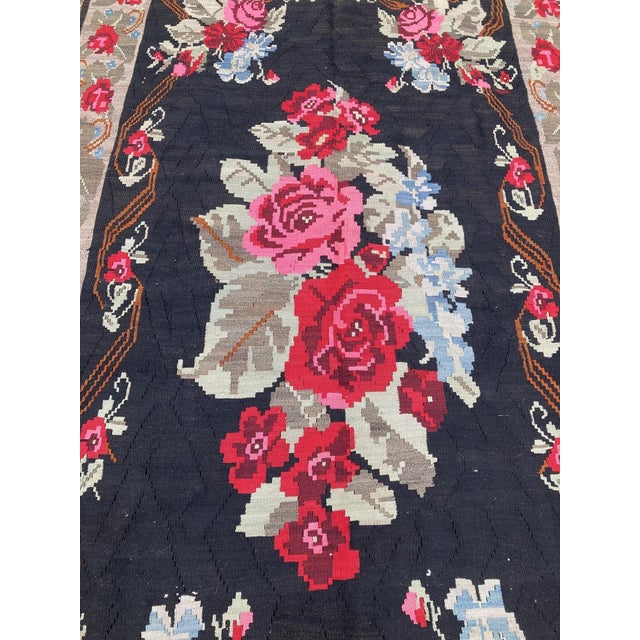 Vintage Caucasian Karabakh Kilim For Sale - Image 4 of 10