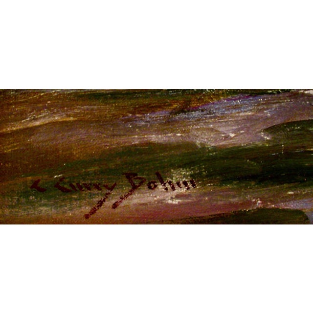 Green Claude Curry Bohm Lobster Fishermen C. 1945 Painting For Sale - Image 8 of 9