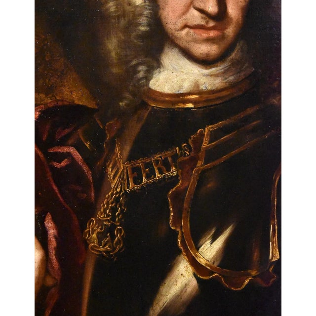 Rococo Maria Giovanna Battista Clementi Detta La Clementina, King Sovereign of Savoy Clementi, 1730, Oil on Canvas, Framed For Sale - Image 3 of 13