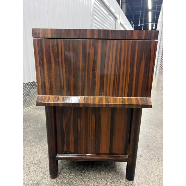 1970s Striking Mid Century Belgium Rosewood Credenza With Asian Motif For Sale In Miami - Image 6 of 13