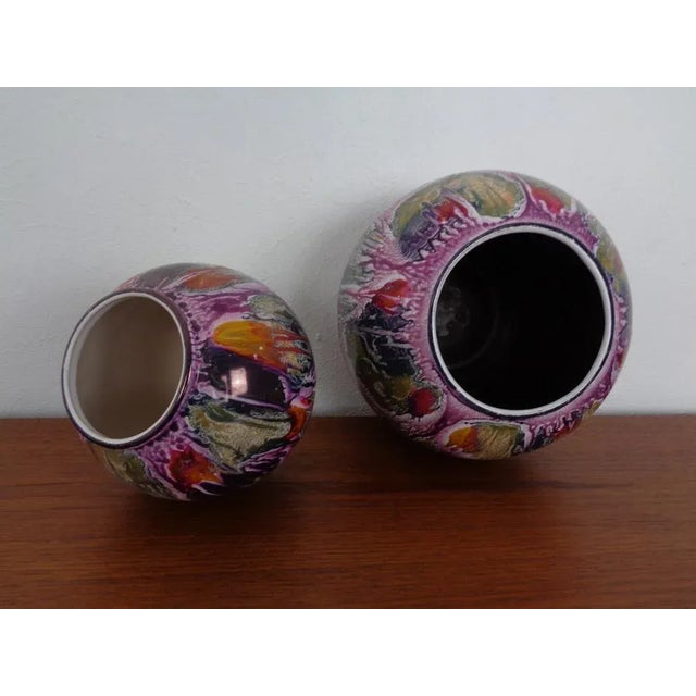 1970s Ceramic Vases 508-20 and 504-15 from Scheurich, 1970s, Set of 2 For Sale - Image 5 of 9