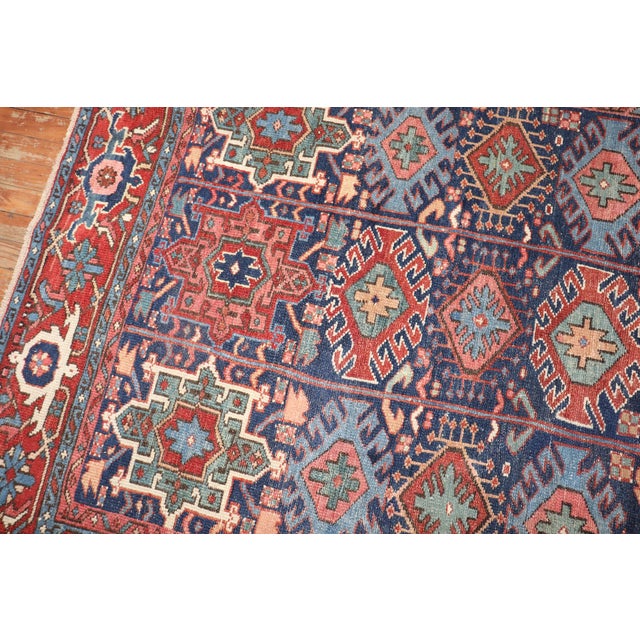 Red Antique Zabihi Collection Persian Heriz Square Rug - 5'3" x 5'11" For Sale - Image 8 of 8