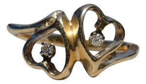 The Hinkley: Contemporary Toi Et Moi Ring with Diamonds