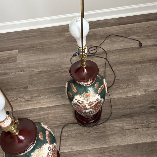 Late 20th Century Porcelain Vase Table Lamps For Sale - Image 10 of 10