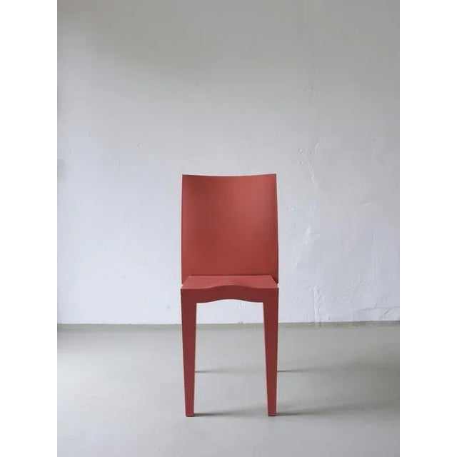 Coral Pink Miss Global Chairs by Philippe Starck, 1990s, Set of 4 For Sale - Image 4 of 11