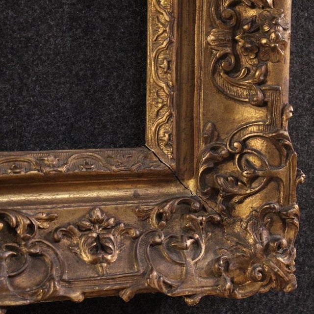 Vintage Italian Gilded Frame, 1950 For Sale - Image 4 of 14