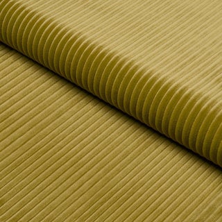 Schumacher Wyatt Corduroy Fabric In Chartreuse For Sale
