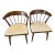 1920s Vintage Brown Wood Chairs - Set of 2 For Sale