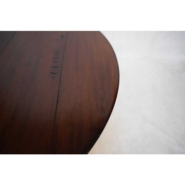 Traditional Round Wood Side Table With Lower Shelf For Sale - Image 13 of 16