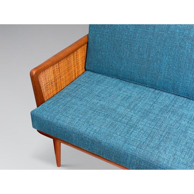 Wood Restored Vintage Teak and Cane Sofa Daybed by Peter Hvidt & Orla Molgaard-Nielsen Fd451 For Sale - Image 7 of 11