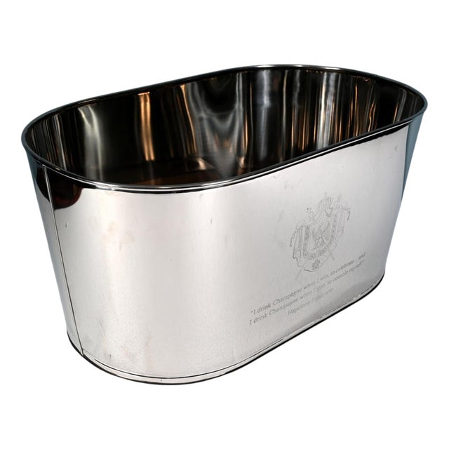 French Champagne Bucket Silver Plate 8 Bottle Wine Cooler Bollinger For Sale