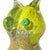 Murano Vintage Murano Owl Yellow Silver Flecks Green Eyes Murrines Italian Art Glass Paperweight Figurine Sculpture For Sale - Image 4 of 9