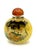 Yellow Beautifully Painted Inside Painted Snuff Bottle With Praying Mantis and Grasshoppers For Sale - Image 8 of 16