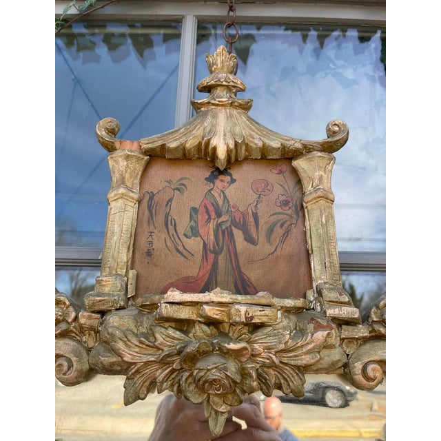 1950s Chinoiserie Gilt MCM Hollywood Regency Mirror 1950s For Sale - Image 5 of 8