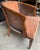 Wood Vintage Dusty Rose Upholstered Cane Back Barrel Accent Chair For Sale - Image 7 of 11