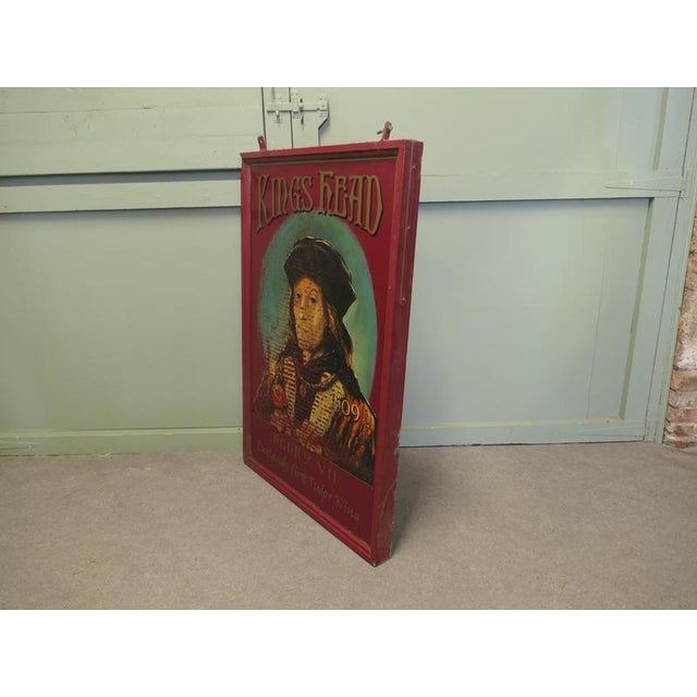 This is a Traditional Swinging Pub Sign it related to Henry VII Englands 1st Tudor King, it is an original large and heavy...