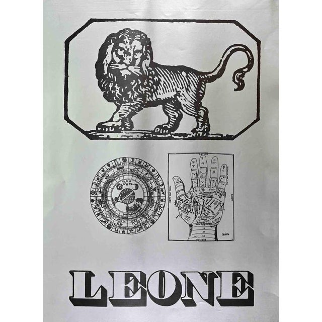 Offset and screen print on grey paper realized by sergio barletta in 1973. Not signed nor numbered, as issued. 68 x 50 cm....