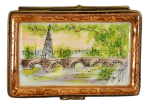 Limoges Paris Scene Puzzle Accent Box