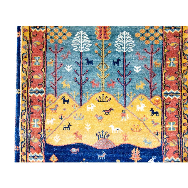 Mid-20th Century Persian Bidjar Pictorial Rug For Sale - Image 10 of 14