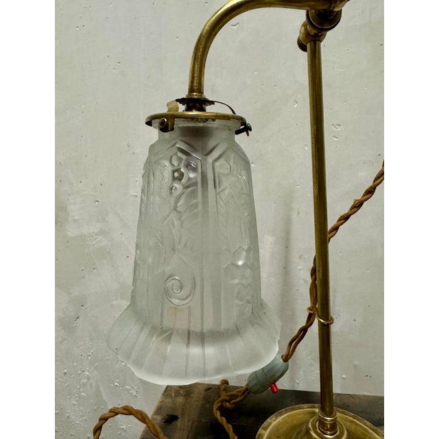 Gold Art Deco Table Lamp, 1920 For Sale - Image 8 of 11