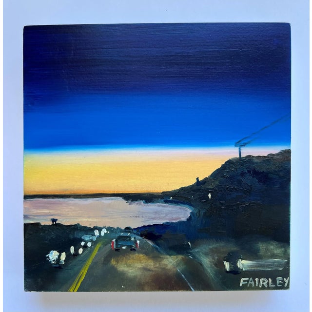 This miniature oil painting is a favorite among the commuter series, by artist Jessica Fairley. Go for a ride along the...
