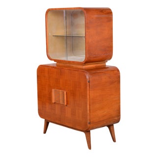 Czech Art Deco Sideboard in Walnut attributed to J. Halabala for Up Zavody, 1940s For Sale