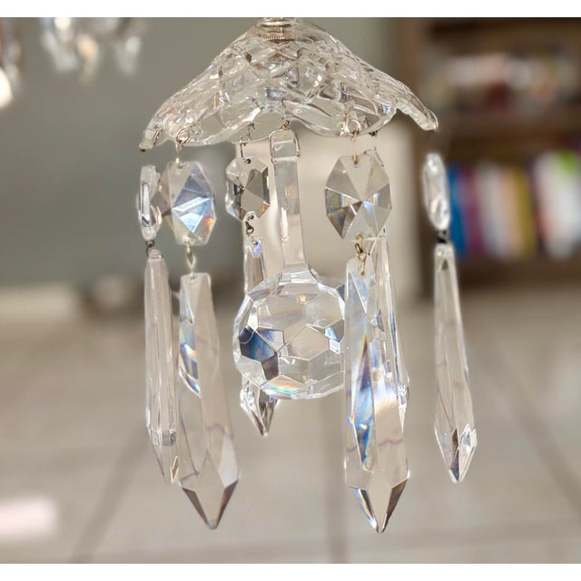 Mid 20th Century Vintage Waterford Avoca 6 Arm Crystal Chandelier For Sale - Image 5 of 12