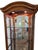 1990s Ethan Allen Country French Curio Cabinet Glass Display Case China Hutch Lighted For Sale - Image 16 of 18