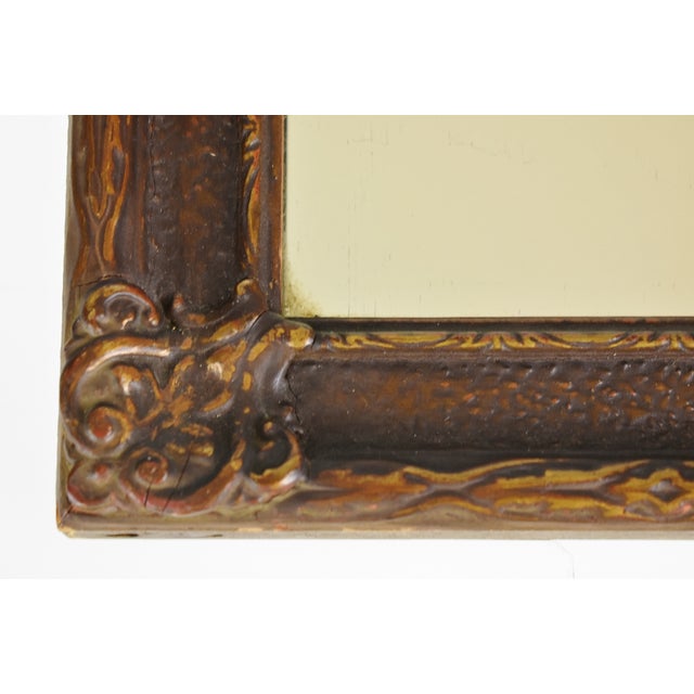 Antique Art Nouveau Etched Glass Mirror Chairish