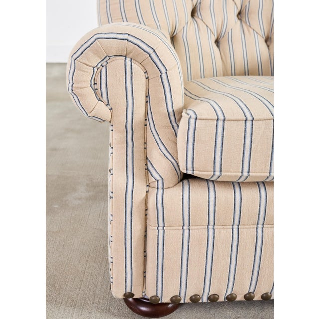 Ralph Lauren Writer’s Chair and Ottoman in Amelot Linen For Sale - Image 12 of 18
