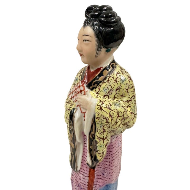 Early 20th Century Antique Chinese Famille Rose Porcelain Figurine - Court Lady For Sale - Image 9 of 12