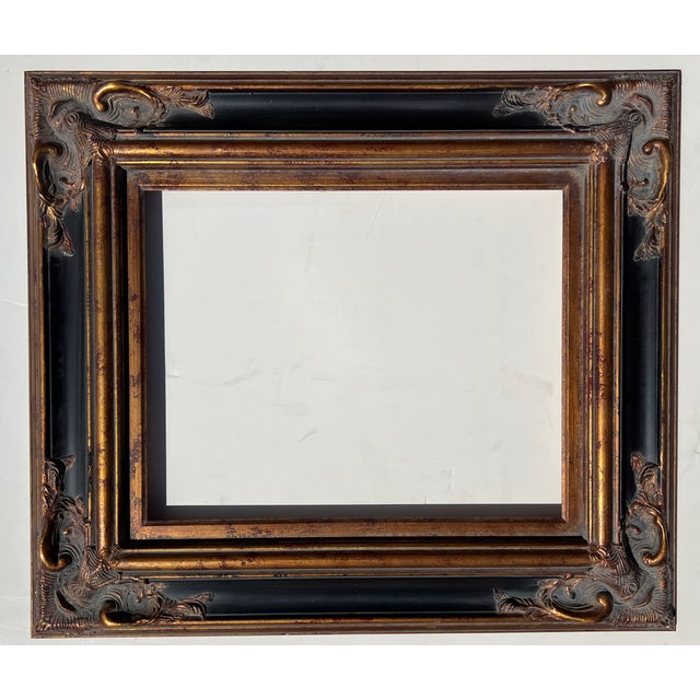 Wood Spanish Baroque Gold and Black Frame, Fits Art 16x20 For Sale - Image 7 of 16