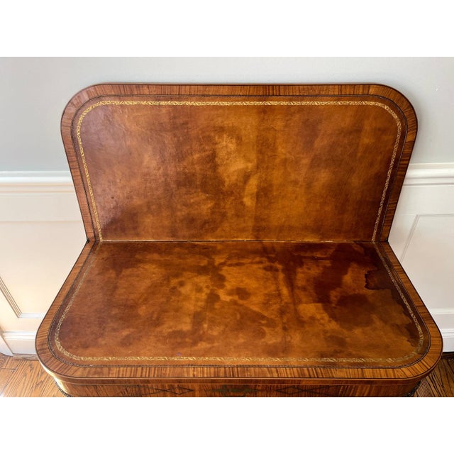 c. 1840-1860 Duncan Phyfe Style Flip Top Game Table For Sale - Image 9 of 13