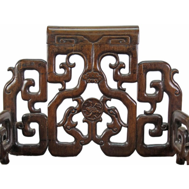 A Pair Antique Chinese Rosewood Arm Chairs For Sale - Image 9 of 12