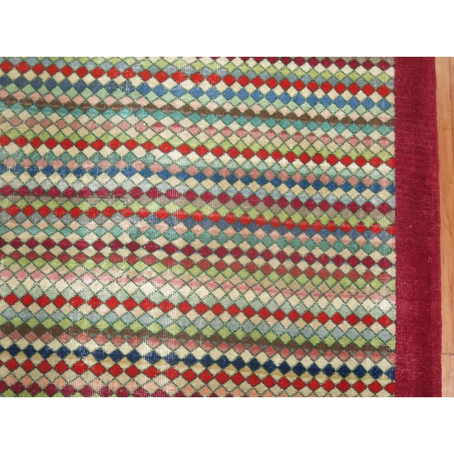 Vintage Turkish Deco Carpet For Sale - Image 11 of 18