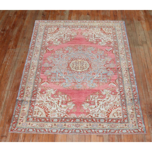 Early 20th Century Zabihi Collection Persian Tafresh Rug - 4'5" x 6'2" For Sale - Image 9 of 9