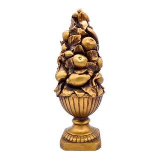 20th Century Gold Painted Plaster Topiary/ Centerpiece For Sale