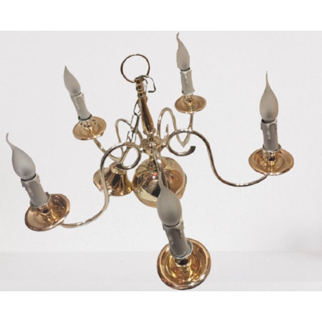 Mid-Century Modern Dutch Flemish Style Chandelier For Sale - Image 3 of 9