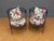 Vintage Wrought Iron Chairs with Tropical Pattern Cushions, 1970s, Set of 2 For Sale - Image 6 of 6
