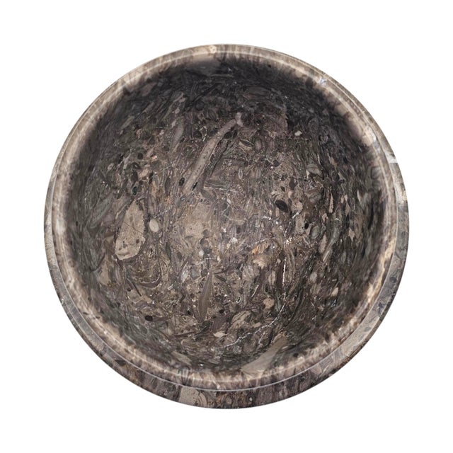 Brown Polished Marble Butter Container With Lid, Stone Kitchen Vessel, 4.25" For Sale - Image 8 of 18