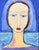 French Provincial Impressionist Woman Portrait Oil Painting Including the Antiqued Gold Wood Frame For Sale - Image 3 of 5